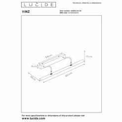 Luminaires Lucide Appliques|Applique murale Lucide VINZ Noir, 2 lumières