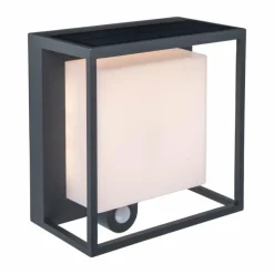 Applique murale Lutec Curtis Solar LED Anthracite, 1 lumière, Détecteur de mouvement