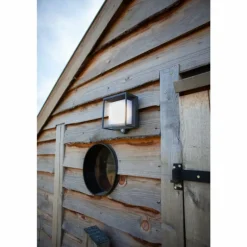 Applique murale Lutec Curtis Solar LED Anthracite, 1 lumière, Détecteur de mouvement