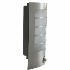 Applique murale Lutec SLIM LED Acier inoxydable, 1 lumière, Détecteur de mouvement