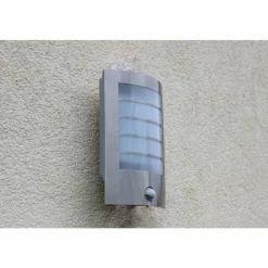 Applique murale Lutec SLIM LED Acier inoxydable, 1 lumière, Détecteur de mouvement