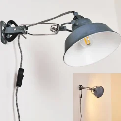 hofstein Appliques|Applique murale Luven Gris, 1 lumière