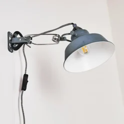hofstein Appliques|Applique murale Luven Gris, 1 lumière