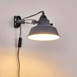 hofstein Appliques|Applique murale Luven Gris, 1 lumière