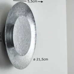 hofstein Éclairage Led|Applique murale Merlo LED Argenté, 1 lumière