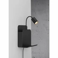 Luminaires Nordlux Appliques|Applique murale Nordlux ROOMI Noir, 1 lumière