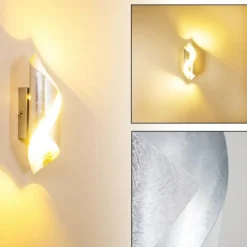 hofstein Éclairage Led|Applique murale Ogarrio LED Argenté, 2 lumières