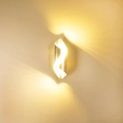 hofstein Éclairage Led|Applique murale Ogarrio LED Argenté, 2 lumières
