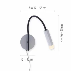 Luminaires Paul Neuhaus Éclairage Led|Applique murale Paul Neuhaus PURE-GEMIN LED Aluminium, Noir, 1 lumière