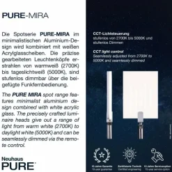 Luminaires Paul Neuhaus Appliques|Applique murale Paul Neuhaus PURE-MIRA LED Noir, 2 lumières, Télécommandes