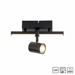 Luminaires Paul Neuhaus Éclairage Led|Applique murale Paul Neuhaus BARIK LED Noir, 1 lumière
