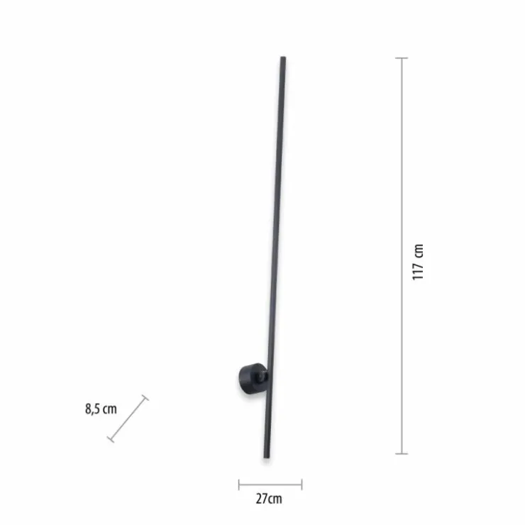 Luminaires Paul Neuhaus Éclairage Led|Applique murale Paul Neuhaus PURE-GRAFO LED Noir, 1 lumière