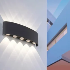 Applique murale Paul Neuhaus CARLO LED Anthracite, 10 lumières