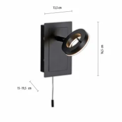 Luminaires Paul Neuhaus Éclairage Led|Applique murale Paul Neuhaus SILEDA Anthracite, 1 lumière