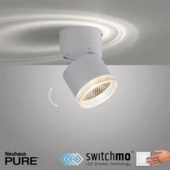 Luminaires Paul Neuhaus Éclairage Led|Applique murale Paul Neuhaus PURE-NOLA LED Blanc, 1 lumière