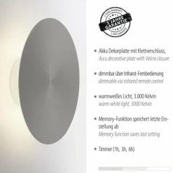 Luminaires Paul Neuhaus Éclairage Led|Applique murale Paul Neuhaus AKKU PUNTUA LED Blanc, 1 lumière, Télécommandes