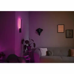 Applique murale Philips Hue White & Color Ambiance Liane LED Noir, 1 lumière, Changeur de couleurs