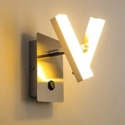 Luminaires Leuchten Direkt Appliques|Applique murale Sakami LED Nickel mat, 2 lumières