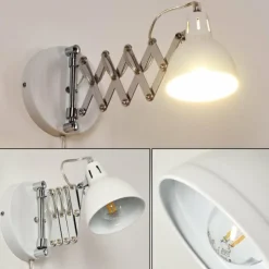hofstein Appliques|Applique murale Saxon Blanc, 1 lumière