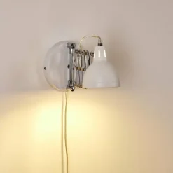 hofstein Appliques|Applique murale Saxon Blanc, 1 lumière