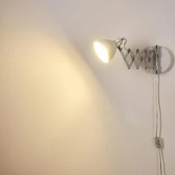 hofstein Appliques|Applique murale Saxon Blanc, 1 lumière