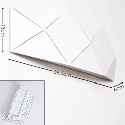 hofstein Appliques|Applique murale Shouver LED Blanc, 1 lumière