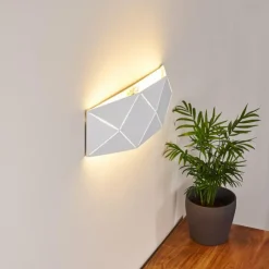 hofstein Appliques|Applique murale Shouver LED Blanc, 1 lumière