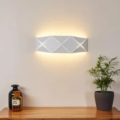 hofstein Appliques|Applique murale Shouver LED Blanc, 1 lumière