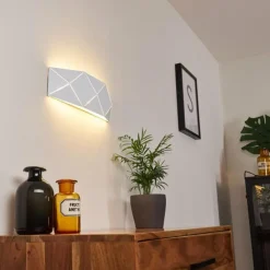hofstein Appliques|Applique murale Shouver LED Blanc, 1 lumière
