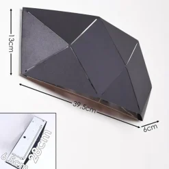 hofstein Appliques|Applique murale Shouver LED Noir, 1 lumière