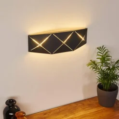 hofstein Appliques|Applique murale Shouver LED Noir, 1 lumière