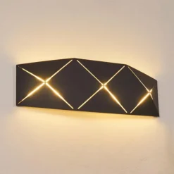 hofstein Appliques|Applique murale Shouver LED Noir, 1 lumière