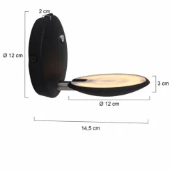 Luminaires Steinhauer Appliques|Applique murale Steinhauer Zenith LED Noir, 1 lumière