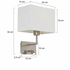 Luminaires Steinhauer Éclairage Led|Applique murale Steinhauer Mexlite LED Beige, 1 lumière