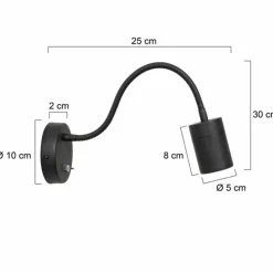 Luminaires Steinhauer Appliques|Applique murale Steinhauer Upround LED Noir, 1 lumière