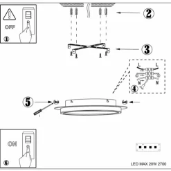 Luminaires Steinhauer Éclairage Led|Applique murale Steinhauer Ringlux LED, 1 lumière