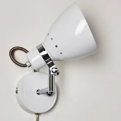 hofstein Appliques|Applique murale Stranderott Chrome, Blanc, 1 lumière