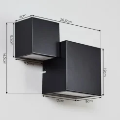 hofstein Appliques|Applique murale Sumina LED Noir, 1 lumière