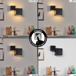 hofstein Appliques|Applique murale Sumina LED Noir, 1 lumière