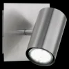 Luminaires Trio Spots Et Projecteurs|Applique murale Trio 8024 Acier inoxydable, Nickel mat, 1 lumière