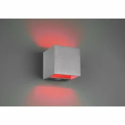 Applique murale Trio Figo LED Aluminium, 1 lumière, Télécommandes, Changeur de couleurs