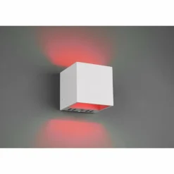 Applique murale Trio Figo LED Blanc, 1 lumière, Télécommandes, Changeur de couleurs