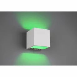 Applique murale Trio Figo LED Blanc, 1 lumière, Télécommandes, Changeur de couleurs