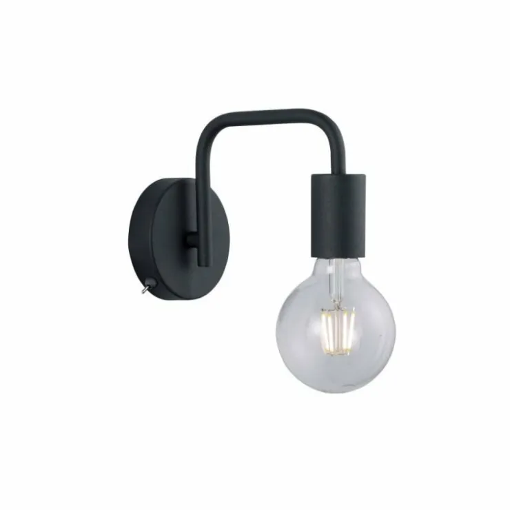 Luminaires Trio Appliques|Applique murale Trio Leuchten DIALLO Noir, 1 lumière