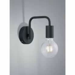 Luminaires Trio Appliques|Applique murale Trio Leuchten DIALLO Noir, 1 lumière