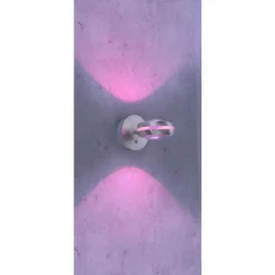 Applique murale Trio Leuchten VISTA LED Nickel mat, 2 lumières, Télécommandes, Changeur de couleurs