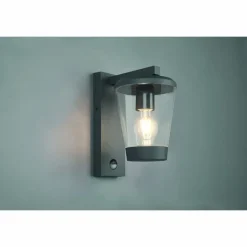 Applique murale Trio-Leuchten Cavado Anthracite, 1 lumière, Détecteur de mouvement