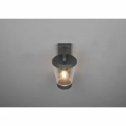 Applique murale Trio-Leuchten Cavado Anthracite, 1 lumière, Détecteur de mouvement