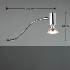Luminaires Trio Appliques|Applique murale Trio-Leuchten Giada Chrome, 1 lumière