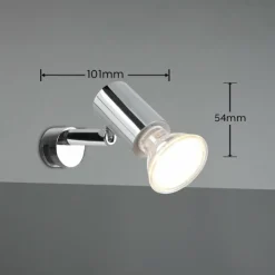 Luminaires Trio Appliques|Applique murale Trio-Leuchten Lorenzo Chrome, 1 lumière